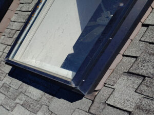 Detail of a skylight install.